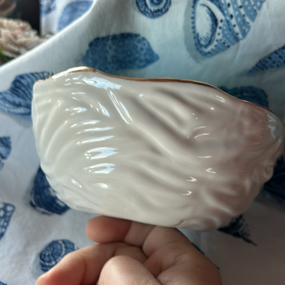 Hand painted bowls with bird nest pattern. Teal‎ insides 2 bowls - Picture 2 of 3